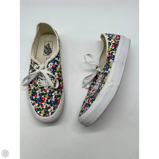 Shoes Sneakers By Vans In Floral Print, Size: 9.5