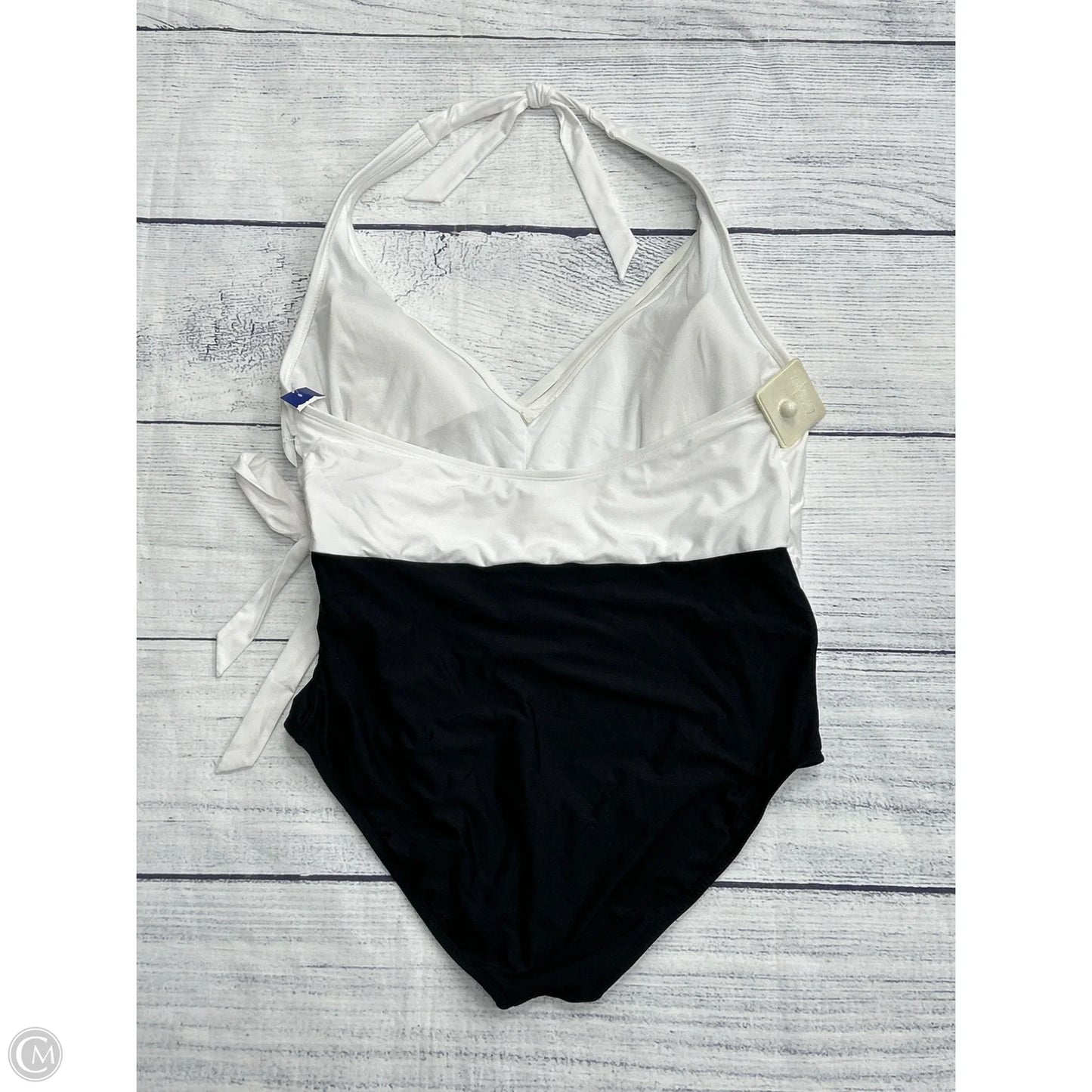 Swimsuit By Apt 9 In Black & White, Size: 2x