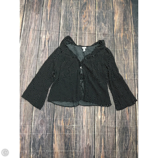 Top Long Sleeve By Ava & Viv In Black, Size: 3x