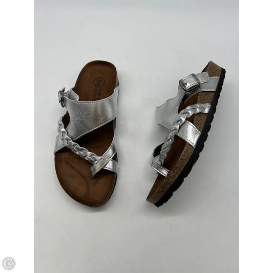Sandals Flats By White Mountain In Silver, Size: 7