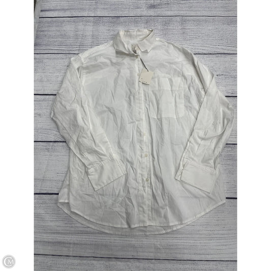 Top Long Sleeve Basic By A New Day In White, Size: S