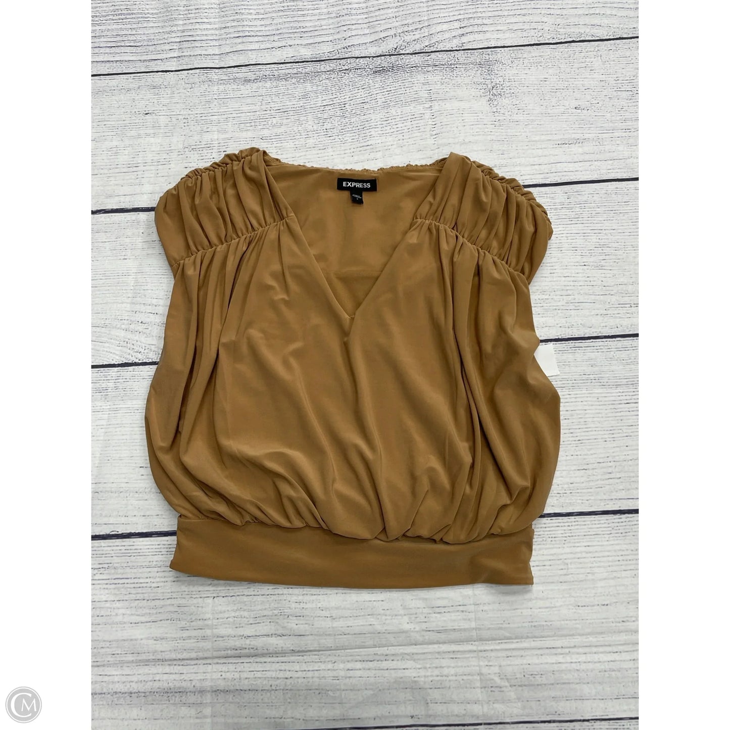 Top Sleeveless By Express In Brown, Size: S
