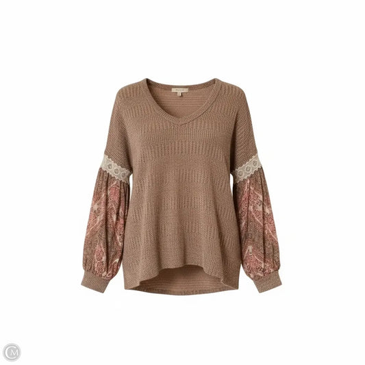 Top Long Sleeve By Hummingbird In Pink, Size: S