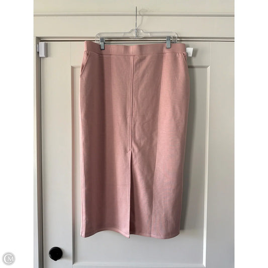 Skirt Midi By Clothes Mentor In Pink, Size: 1x