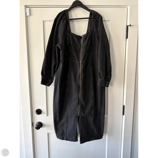 Dress Casual Midi By Future Collective In Black, Size: 1x