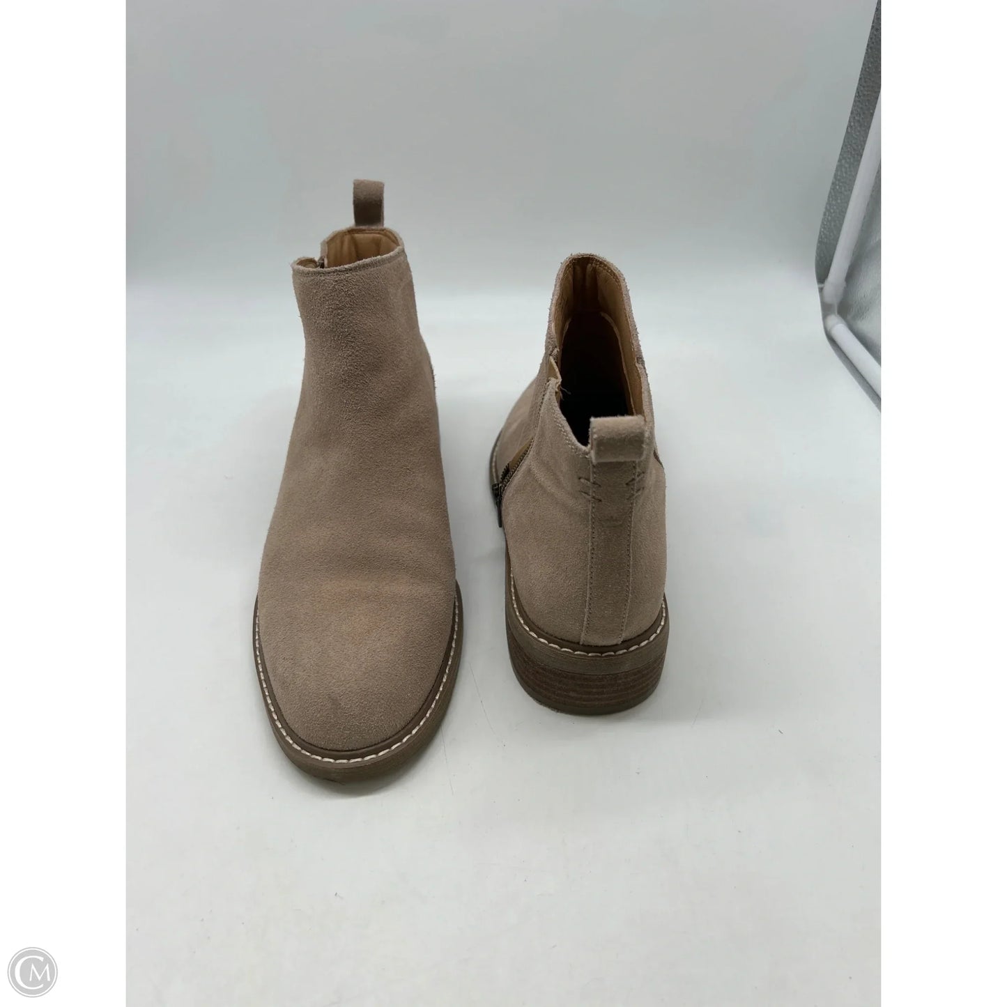 Boots Ankle Heels By Crown Vintage In Tan, Size: 10