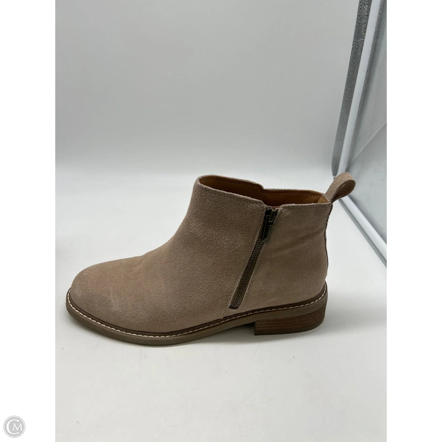 Boots Ankle Heels By Crown Vintage In Tan, Size: 10
