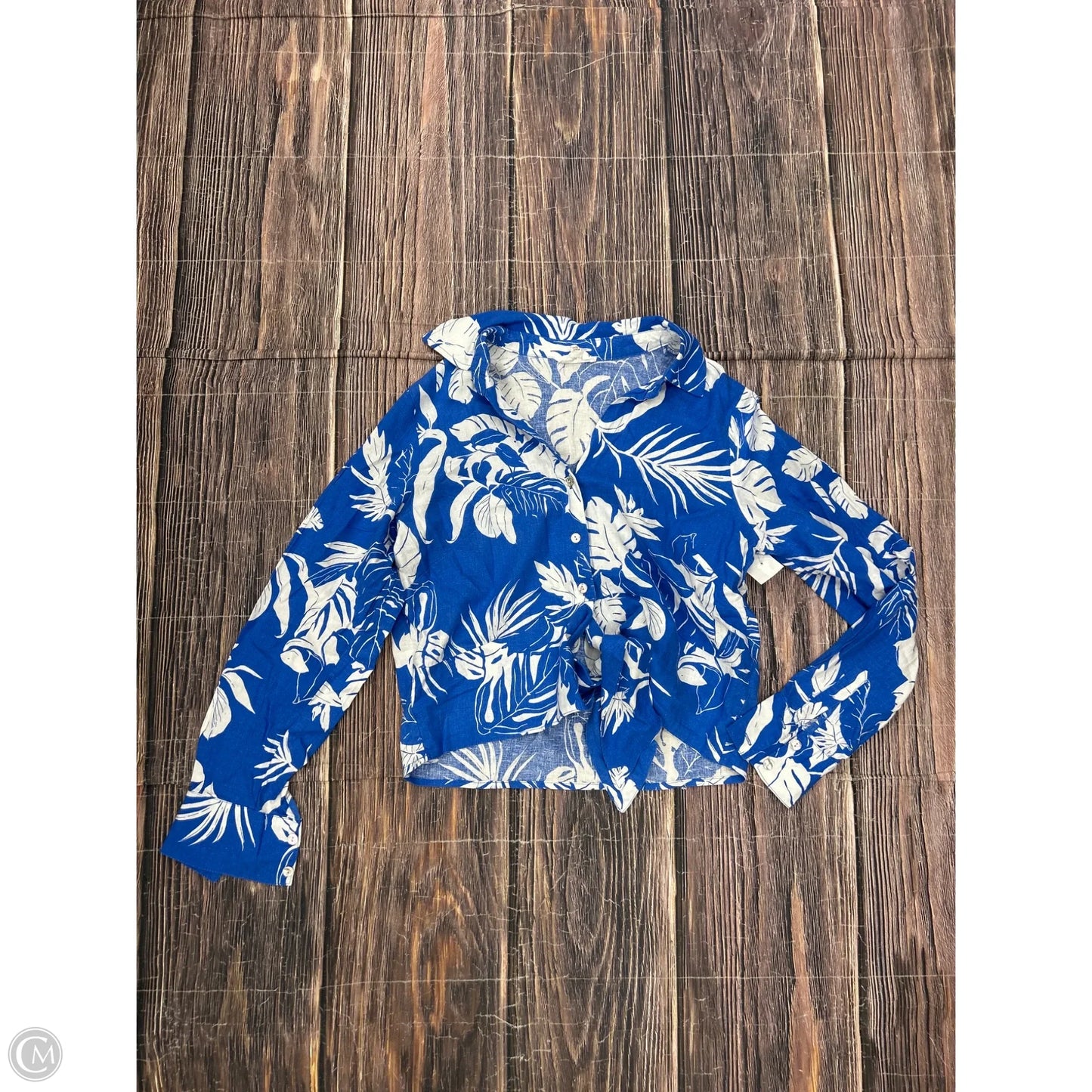 Top Long Sleeve By Clothes Mentor In Blue, Size: M