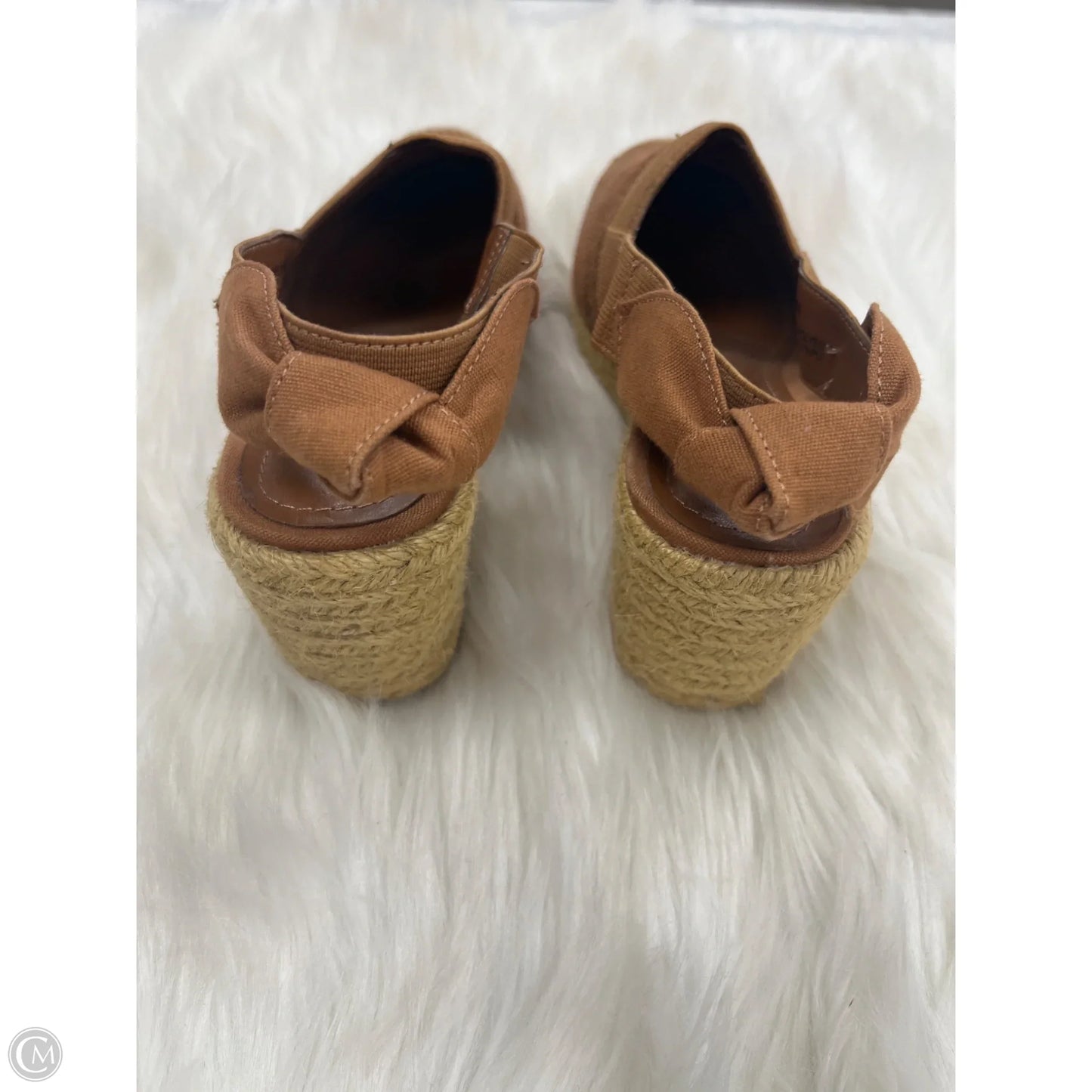 Sandals Heels Wedge By Lauren By Ralph Lauren In Brown, Size: 5.5