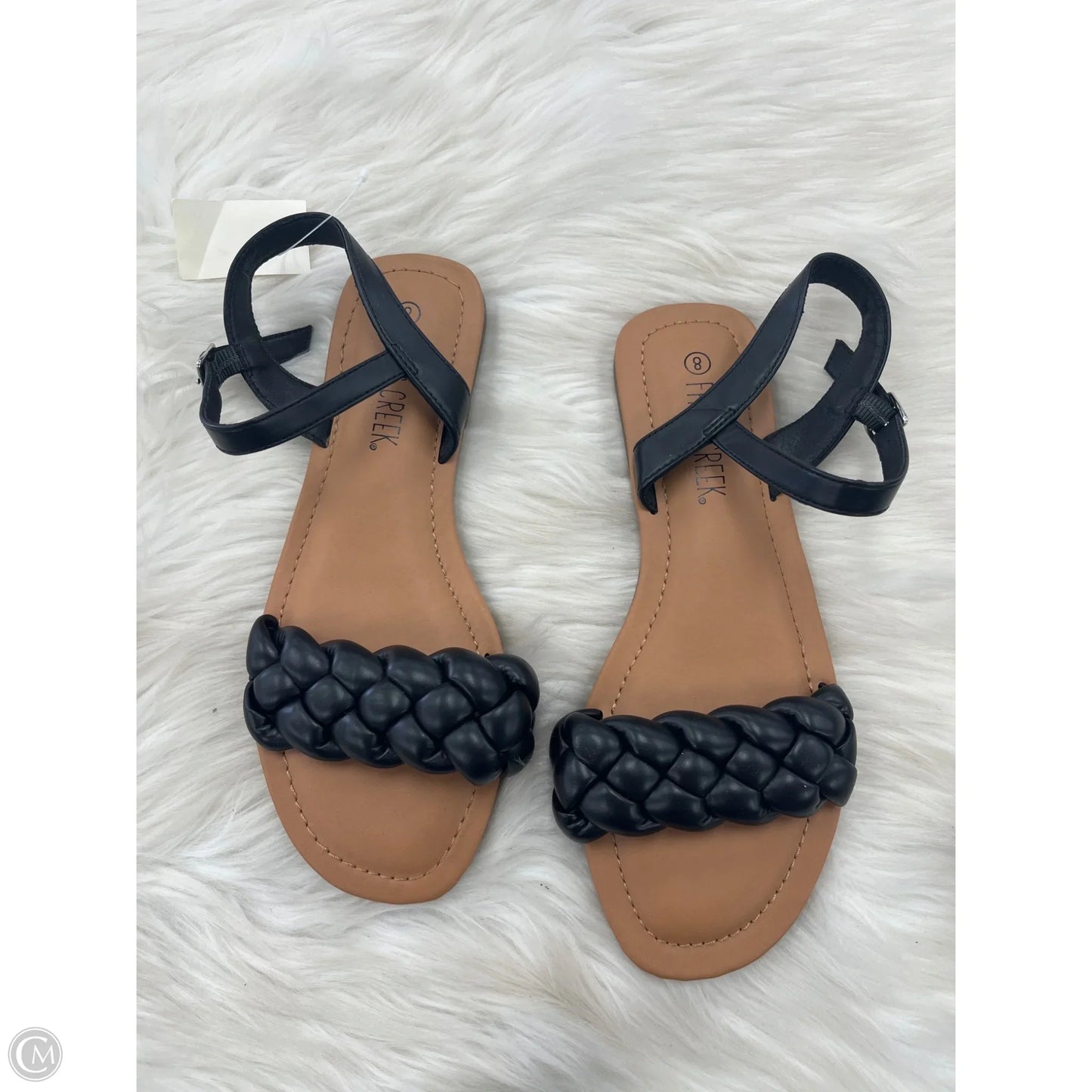 Sandals Flats By Falls Creek In Black, Size: 8