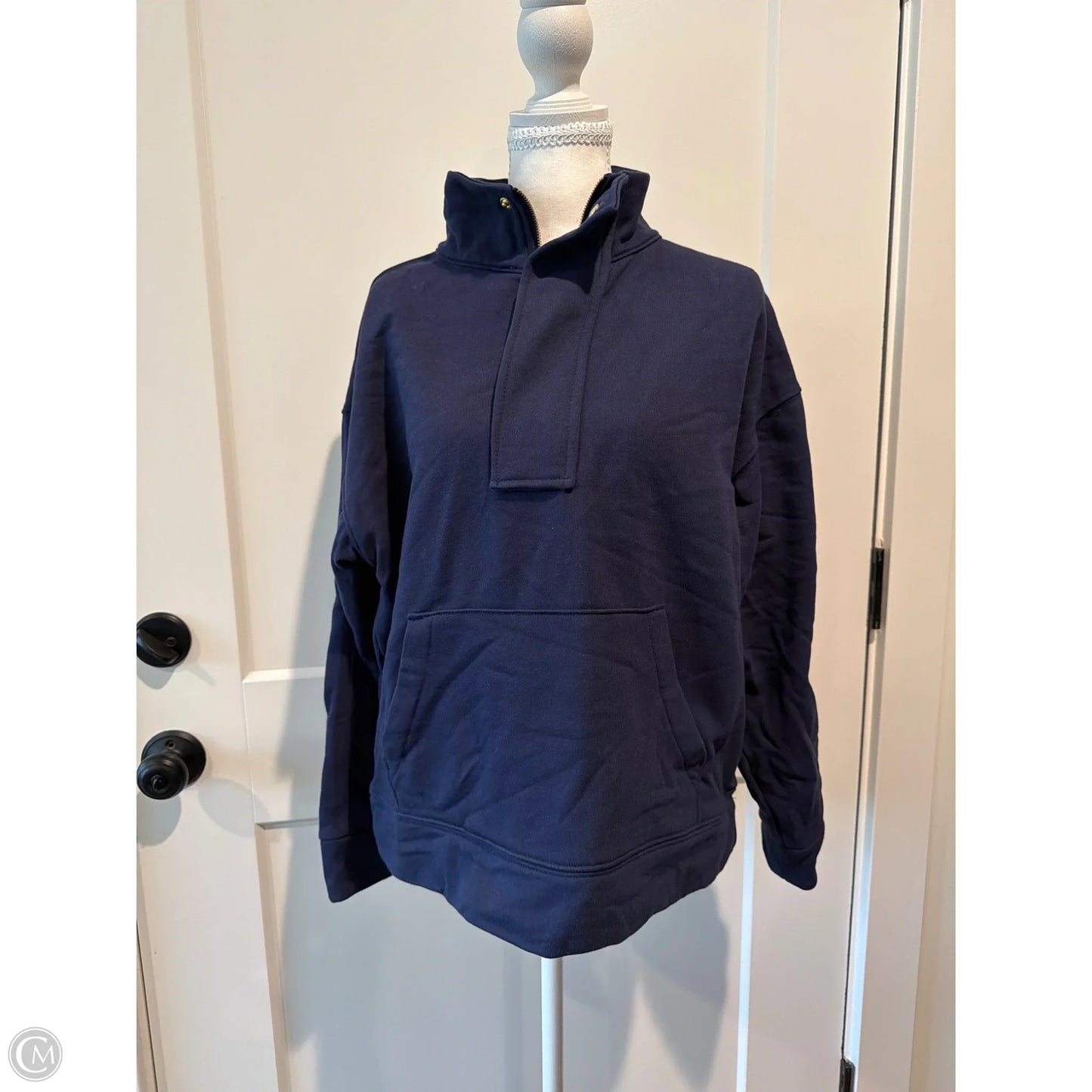 Sweatshirt Collar By A New Day In Blue, Size: M