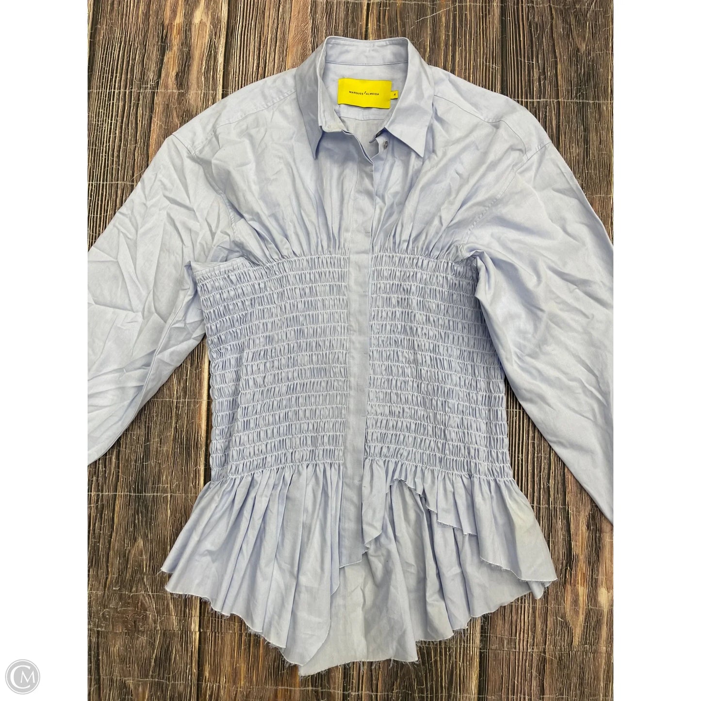 Top Long Sleeve By Cmb In Blue, Size: 14