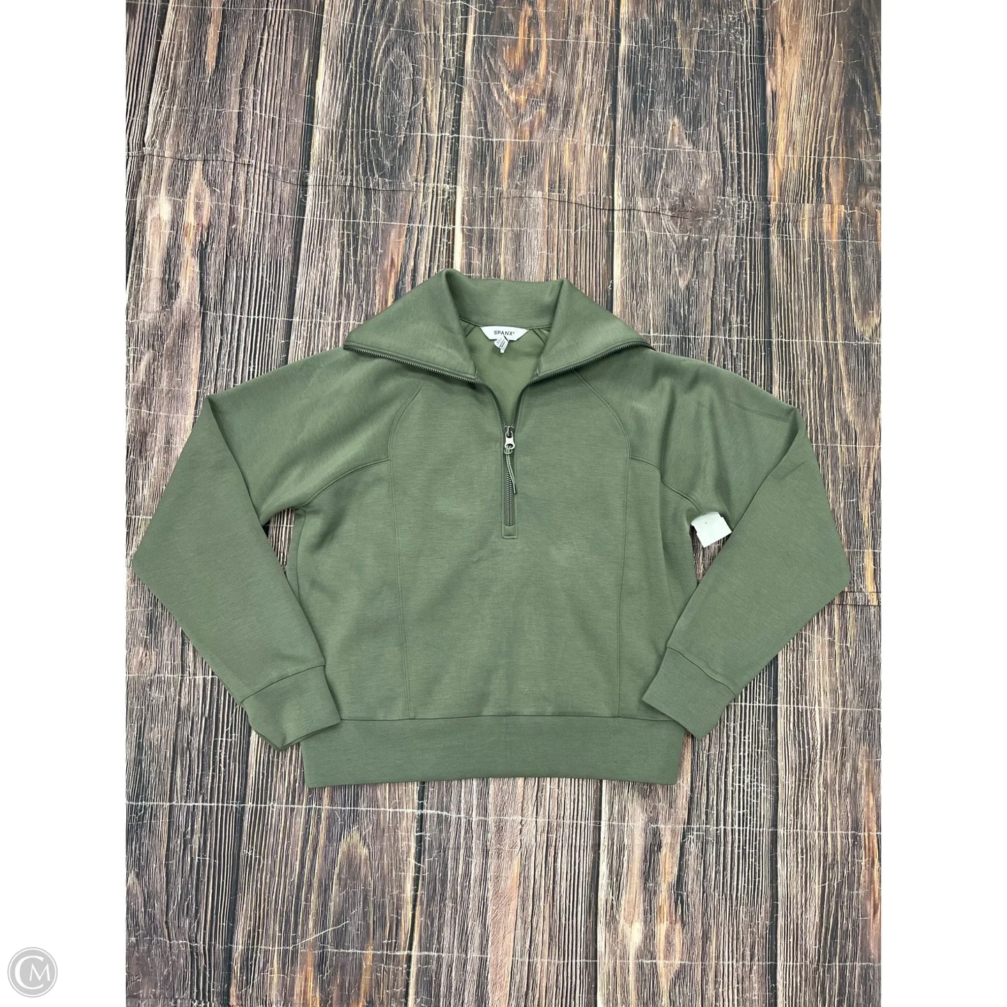 Athletic Sweatshirt Collar By Spanx In Green, Size: Xs