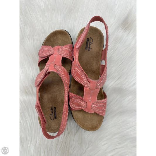 Sandals Flats By Clarks In Red, Size: 7.5