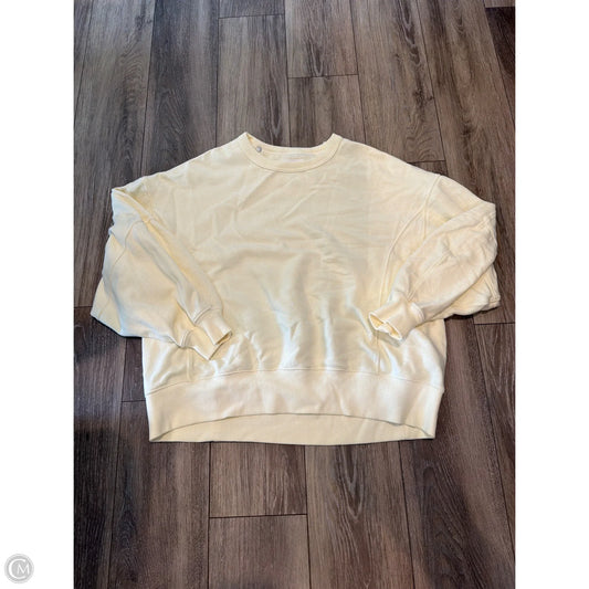 Sweatshirt Crewneck By Aerie In Yellow, Size: L