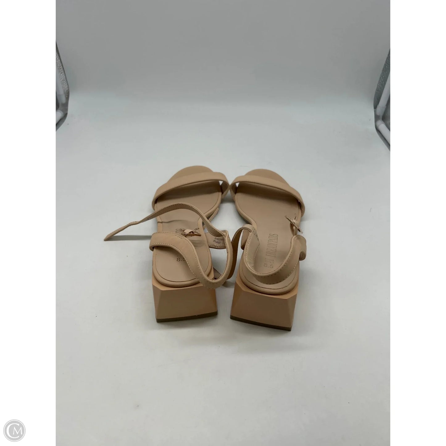 Shoes Heels Block By Clothes Mentor In Taupe, Size: 8.5