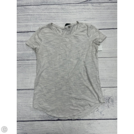 Athletic Top Short Sleeve By Lululemon In Grey, Size: 8