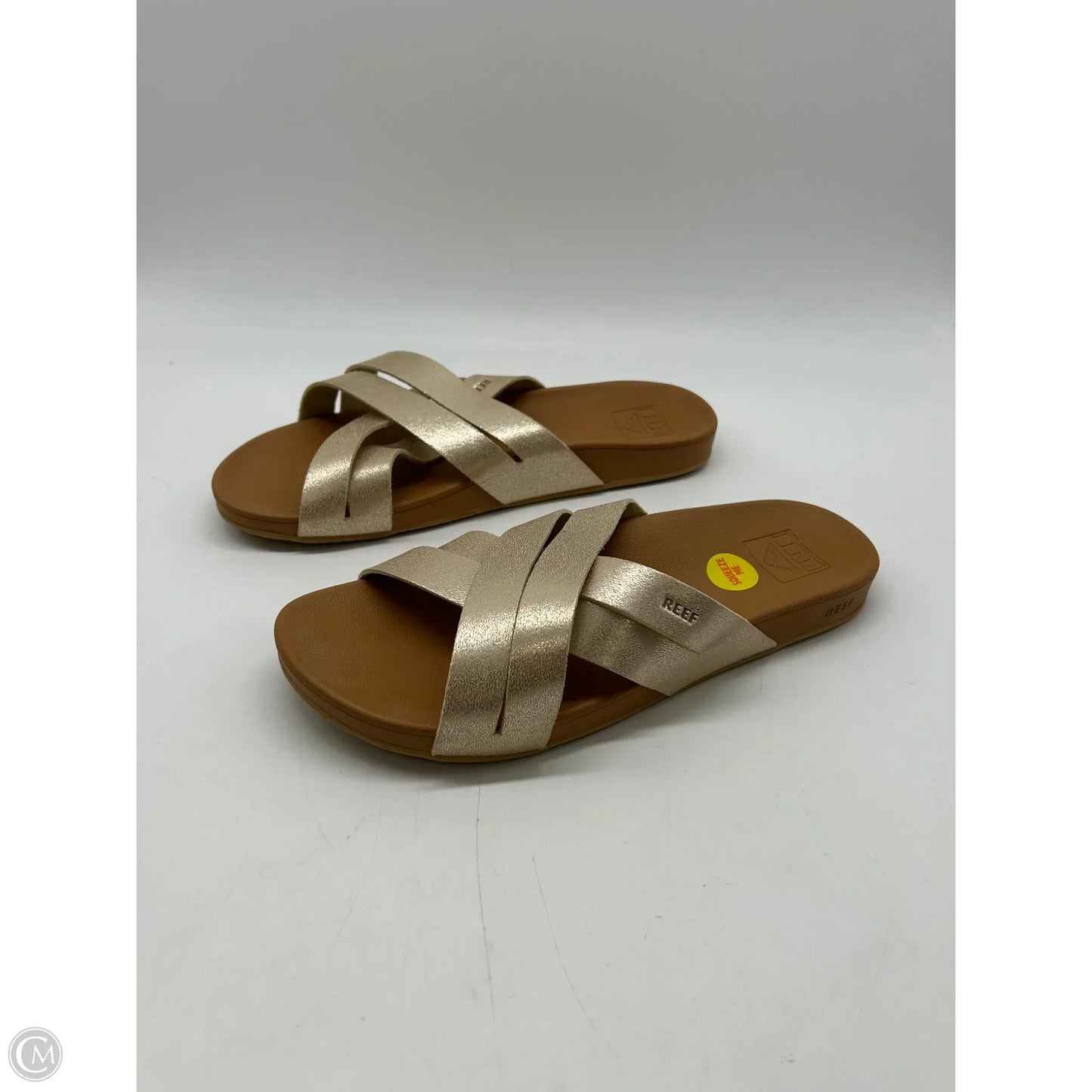 Sandals Flats By Reef In Gold, Size: 8