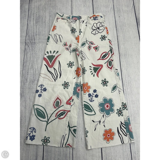 Pants Wide Leg By Easel In White, Size: L