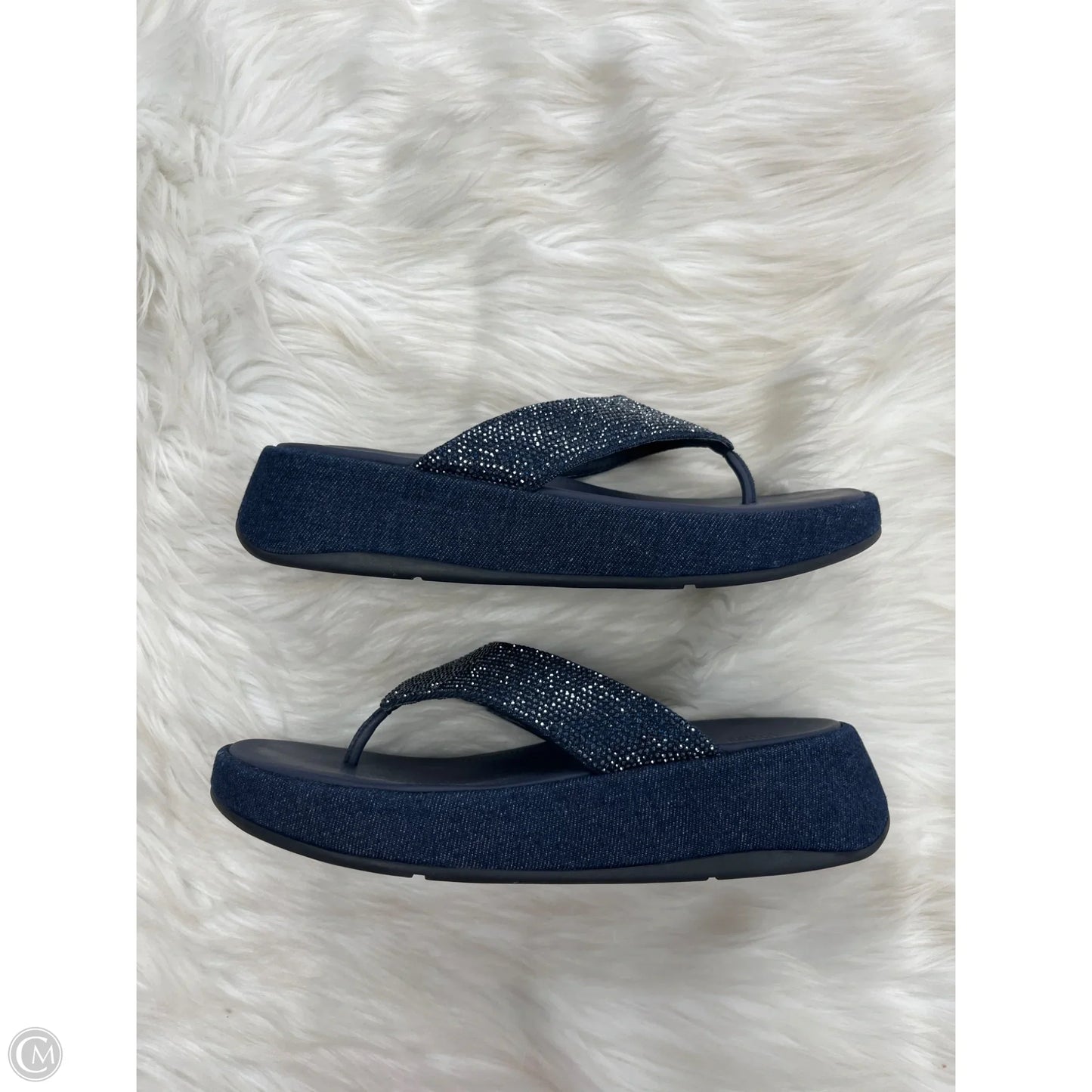Sandals Flip Flops By Fitflop In Blue, Size: 7