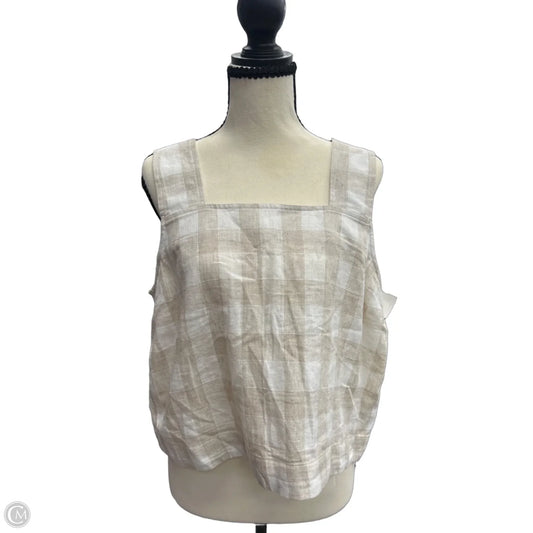 Tank Top By Madewell In Brown & Cream, Size: 8