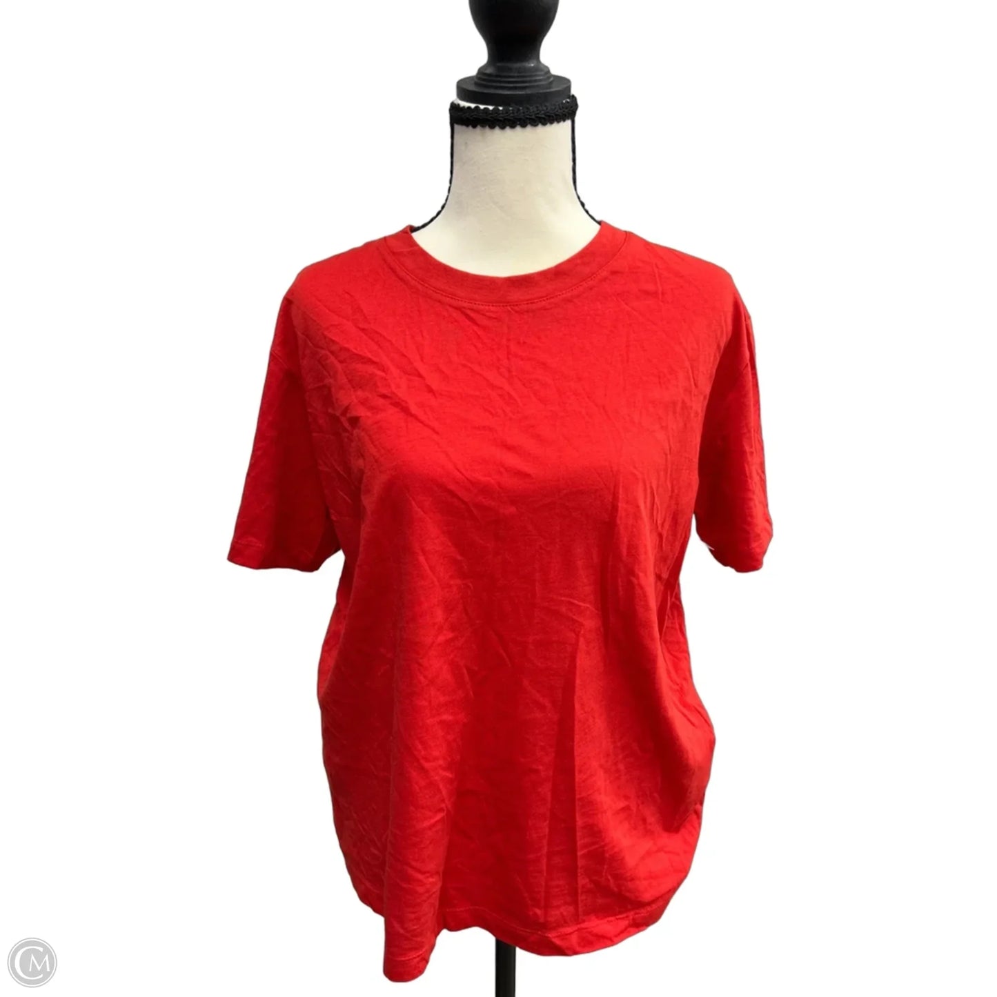 Top Short Sleeve Basic By H&m In Red, Size: M