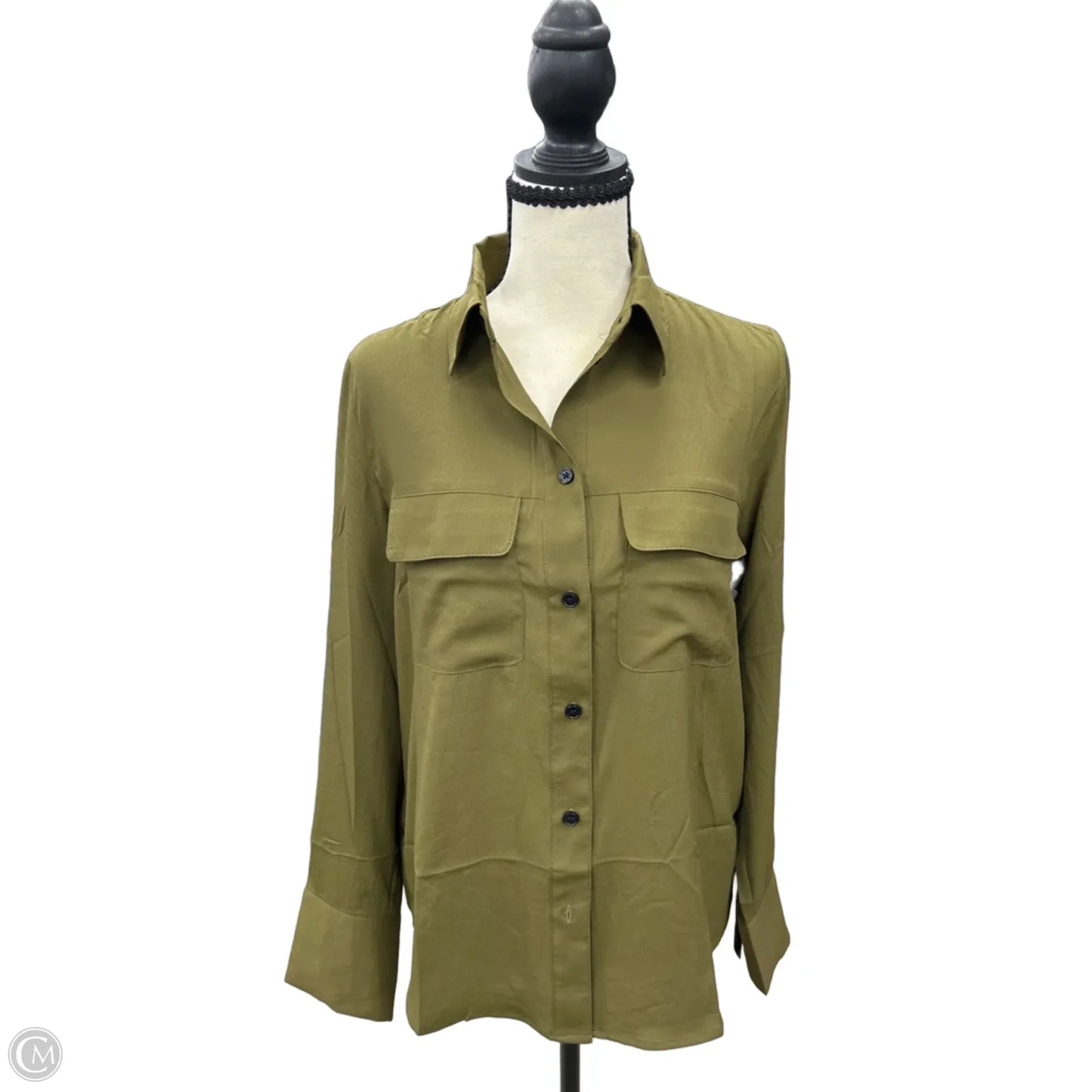 Top Long Sleeve By H&m In Green, Size: Xs