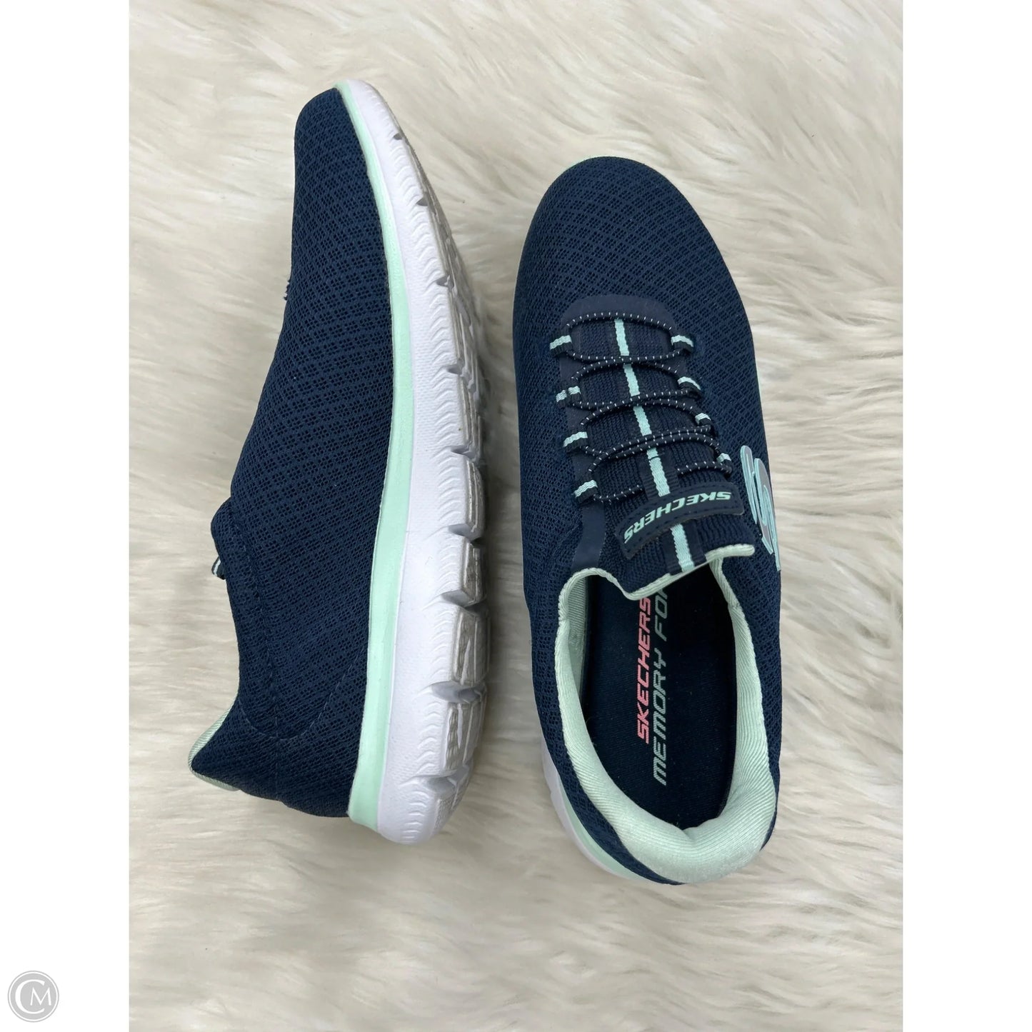 Shoes Athletic By Skechers In Navy, Size: 8