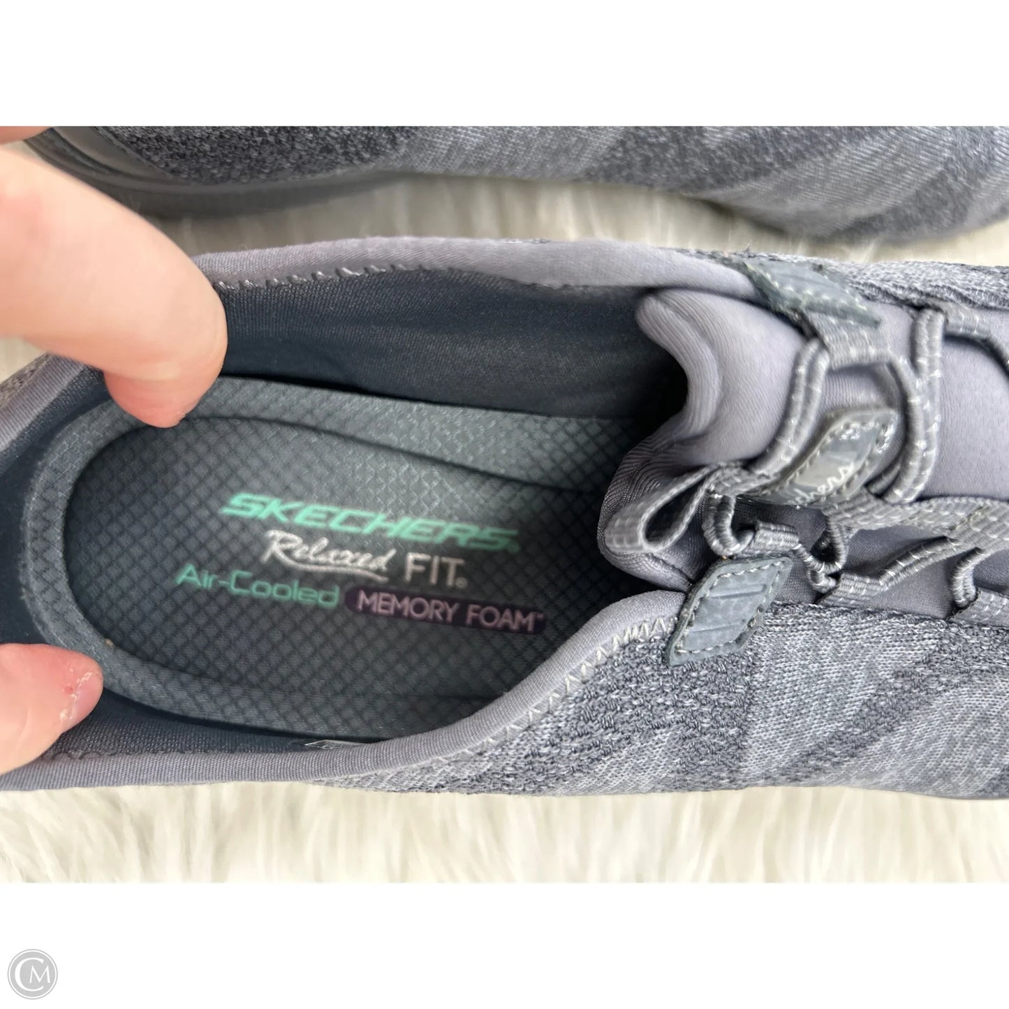 Shoes Flats By Skechers In Grey, Size: 11