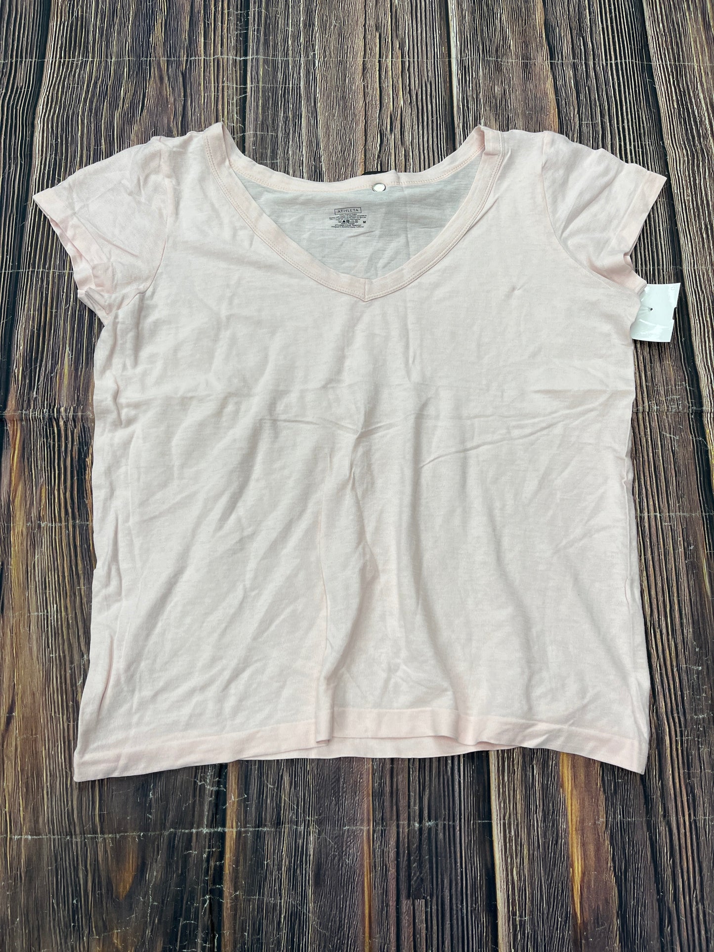 Pink Top Short Sleeve Basic Athleta, Size M