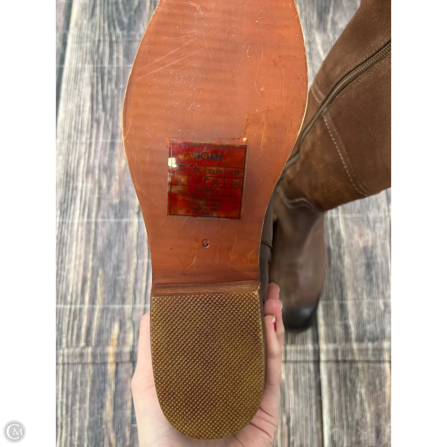 Boots Knee Flats By Bed Stu In Brown, Size: 8