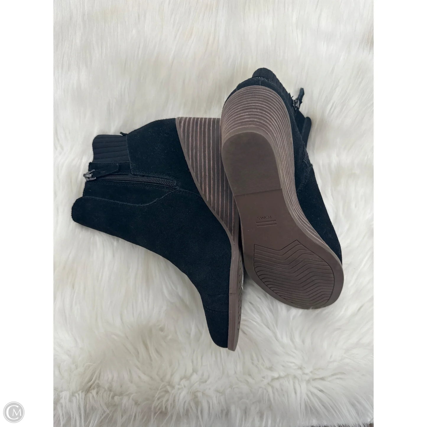 Boots Ankle Heels By Toms In Black, Size: 8.5