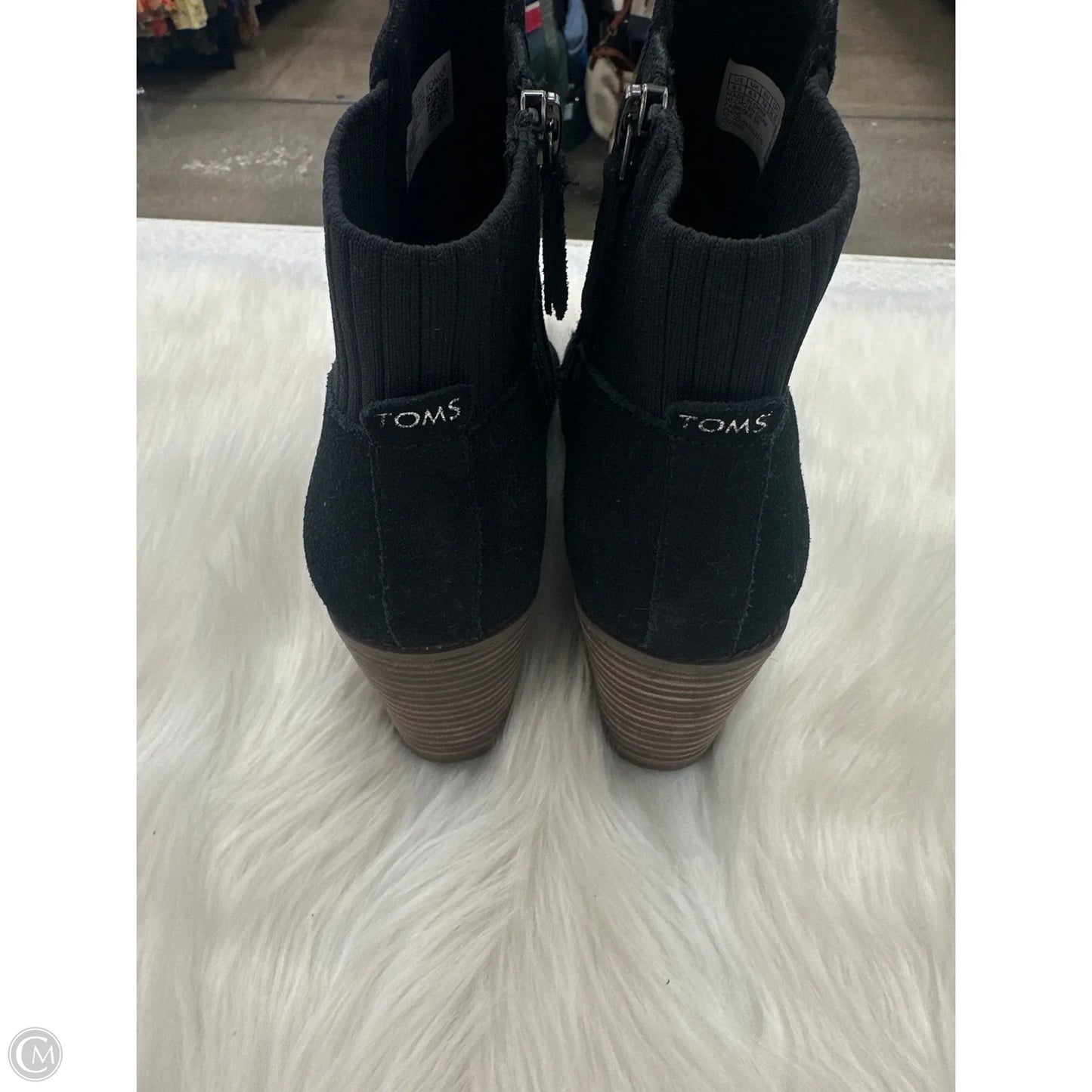 Boots Ankle Heels By Toms In Black, Size: 8.5