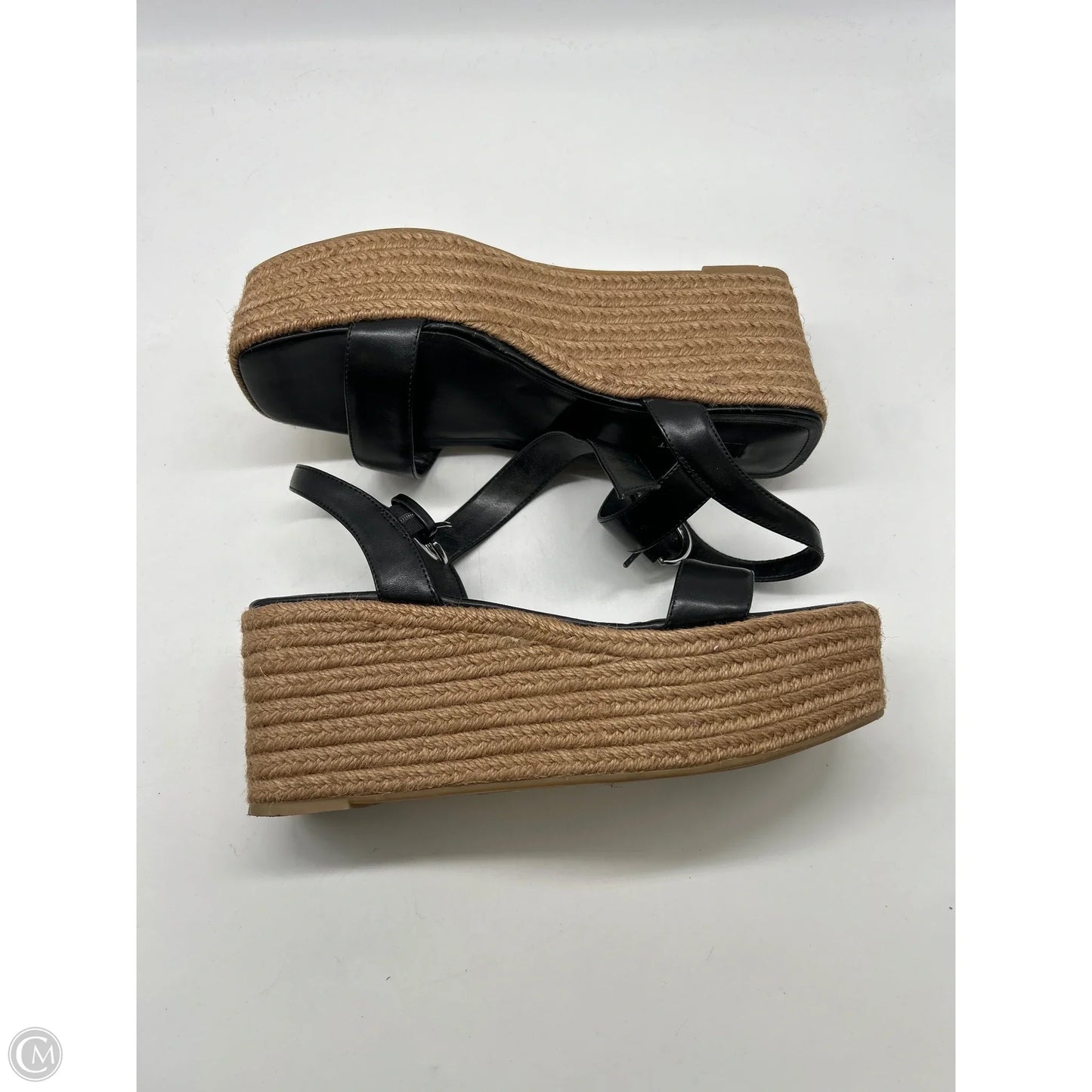 Sandals Heels Wedge By Nine West In Black, Size: 8