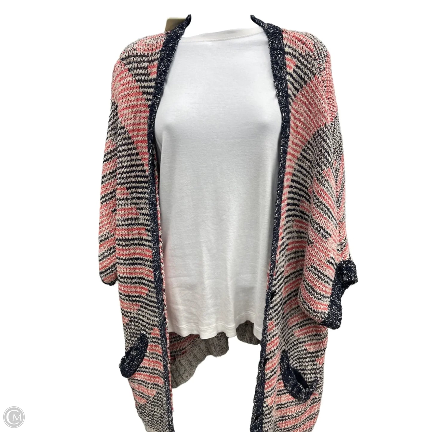 Sweater Cardigan By Moth In Multi-colored, Size: L