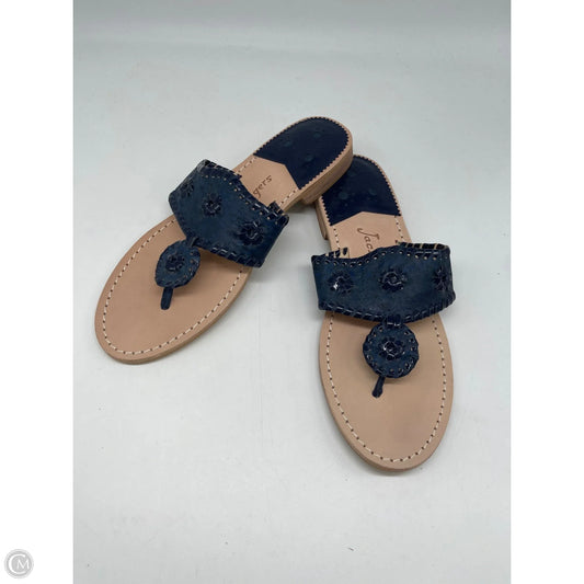 Sandals Flip Flops By Jack Rogers In Navy, Size: 9