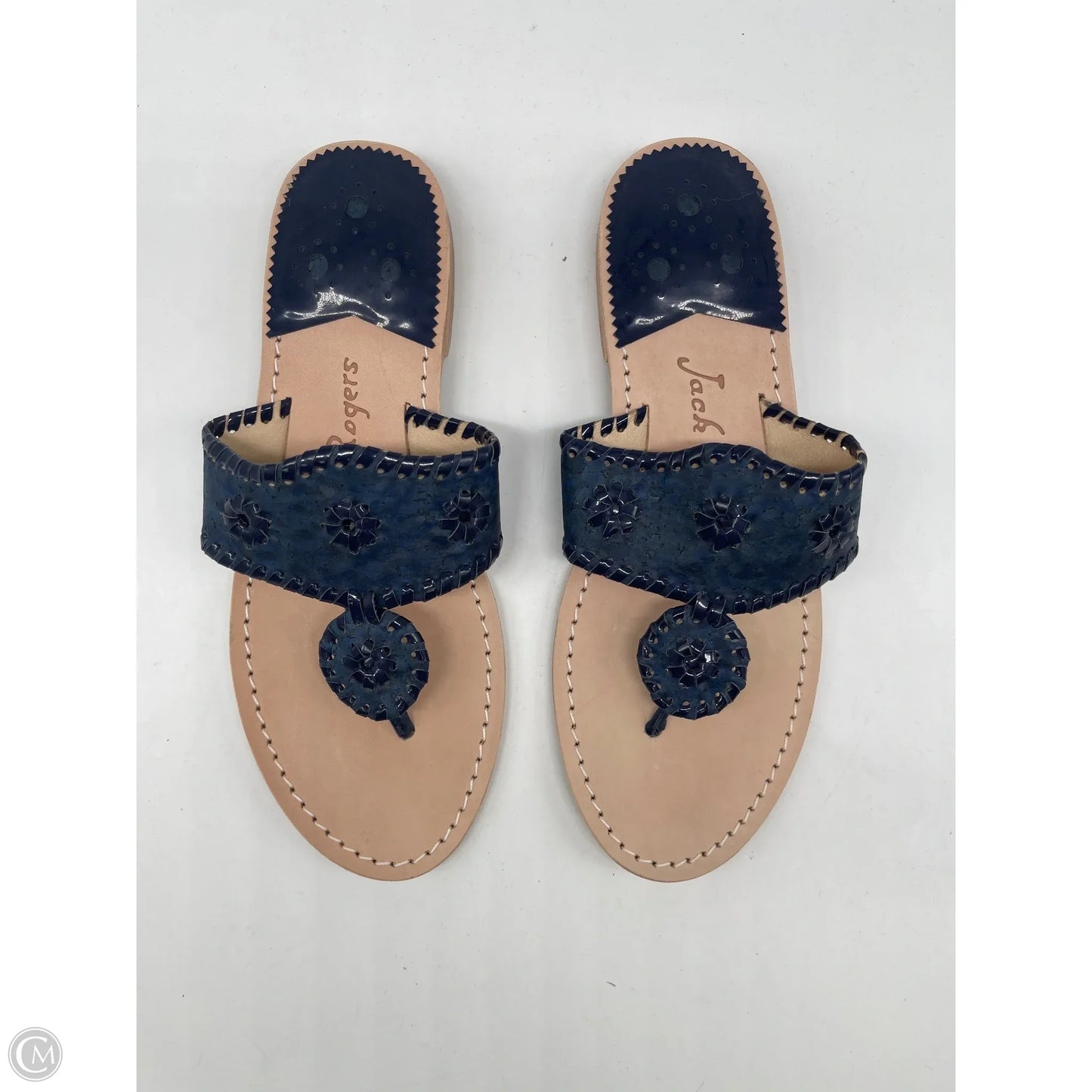 Sandals Flip Flops By Jack Rogers In Navy, Size: 9