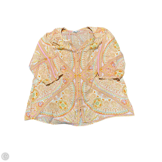 Top Long Sleeve By Rose And Olive In Yellow, Size: 2x