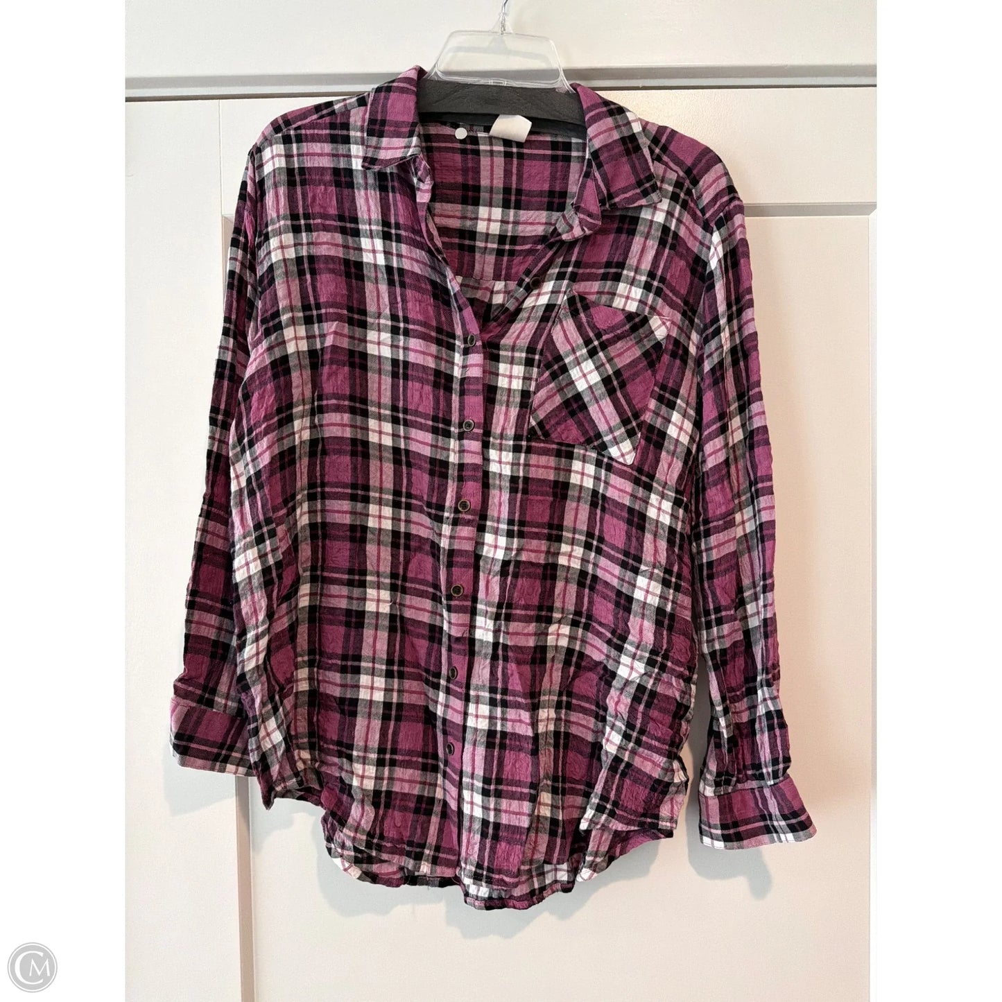 Top Long Sleeve By Good Hart In Purple, Size: S