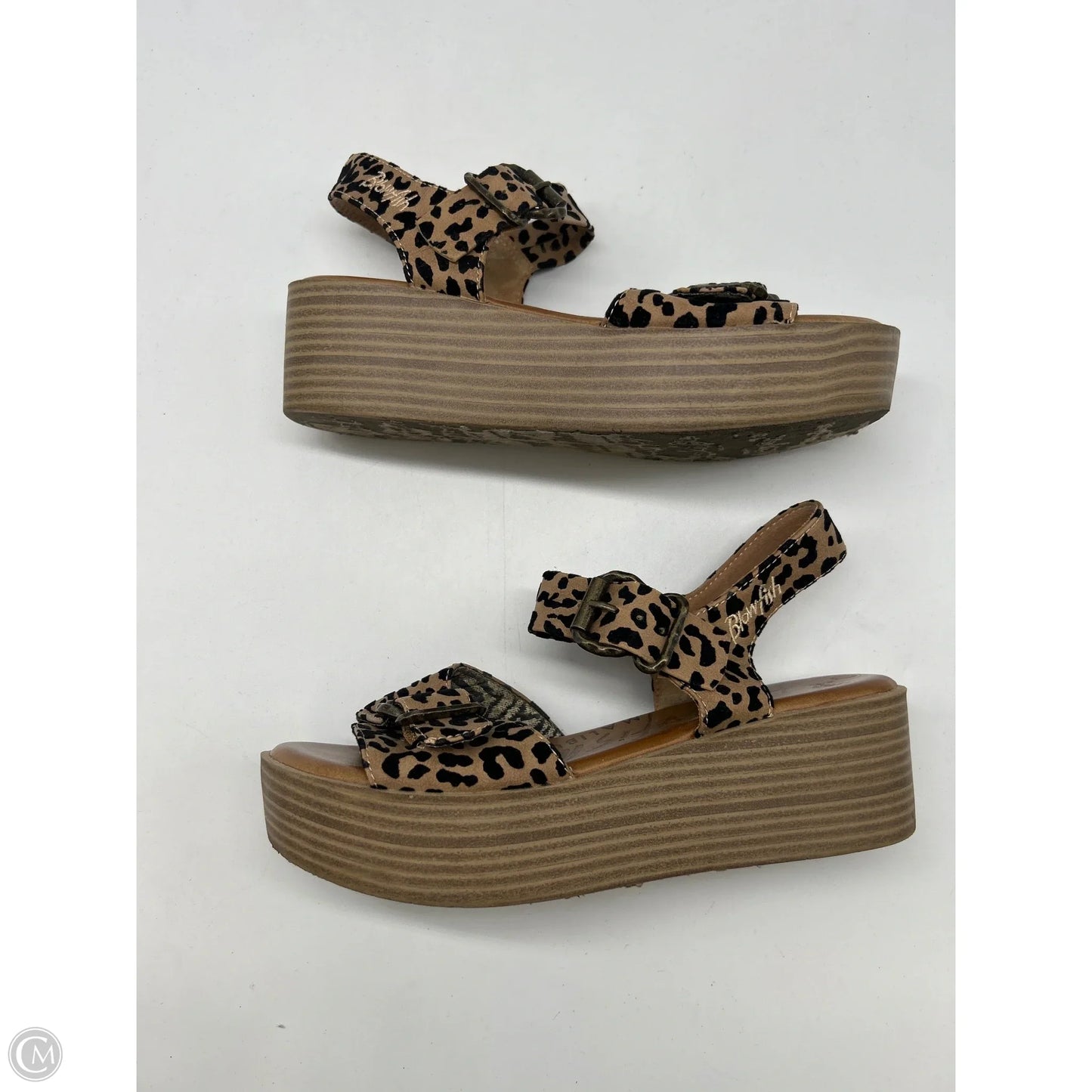 Sandals Heels Platform By Blowfish In Animal Print, Size: 7