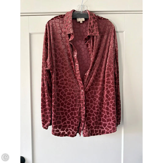 Top Long Sleeve By Umgee In Red, Size: 1x