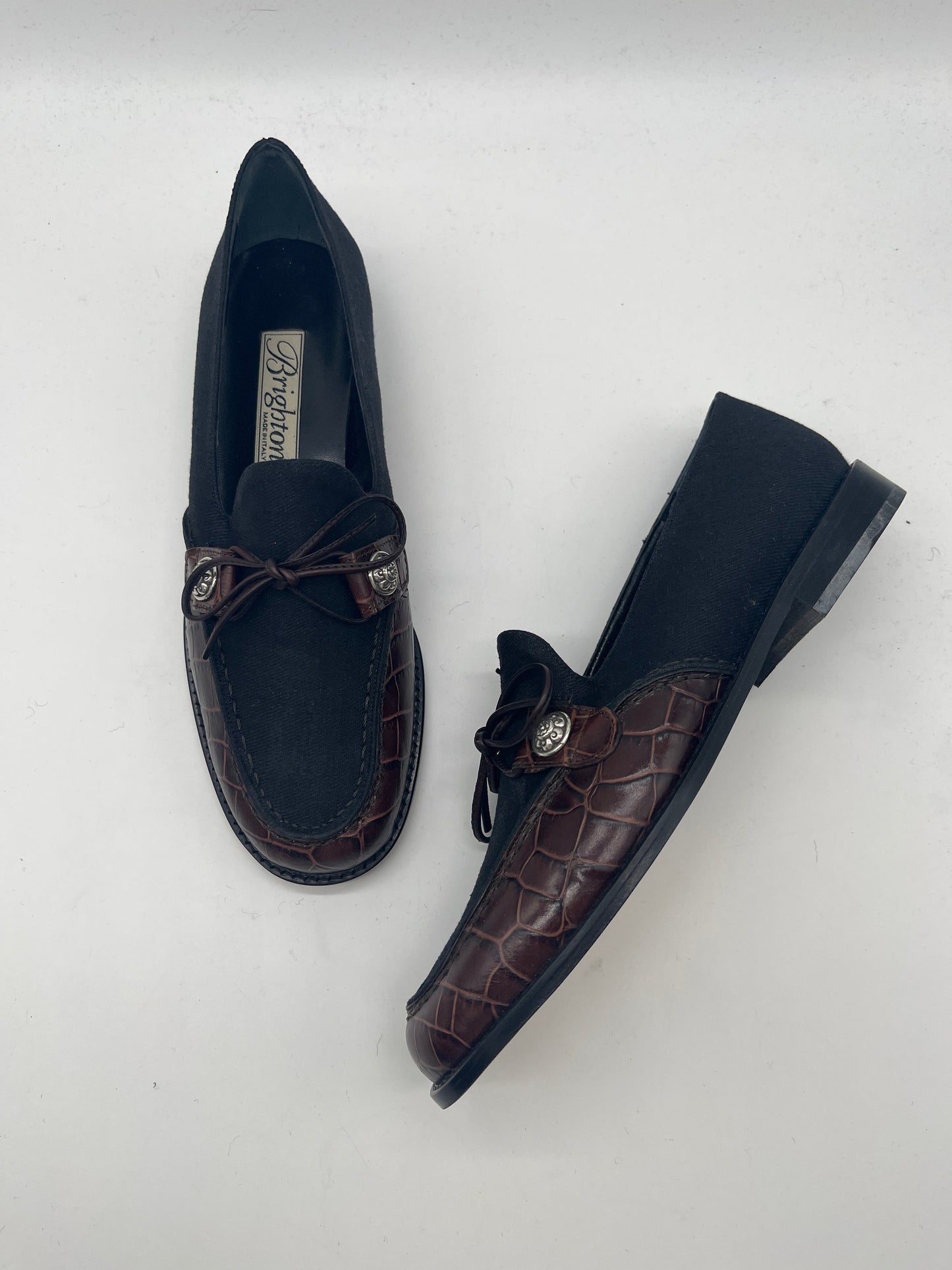 Black Shoes Flats Brighton, Size 8
