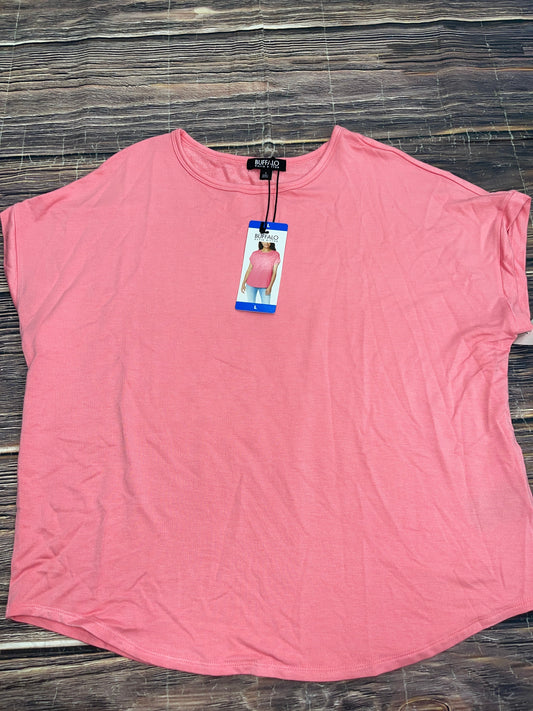 Pink Top Short Sleeve Basic Buffalo David Bitton, Size L