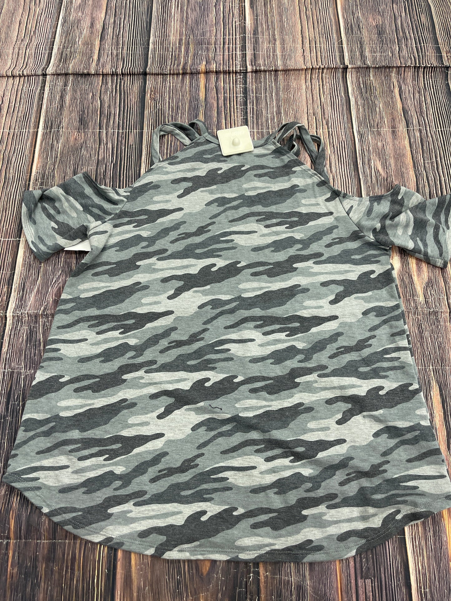 Camouflage Print Top Short Sleeve Bibi, Size L