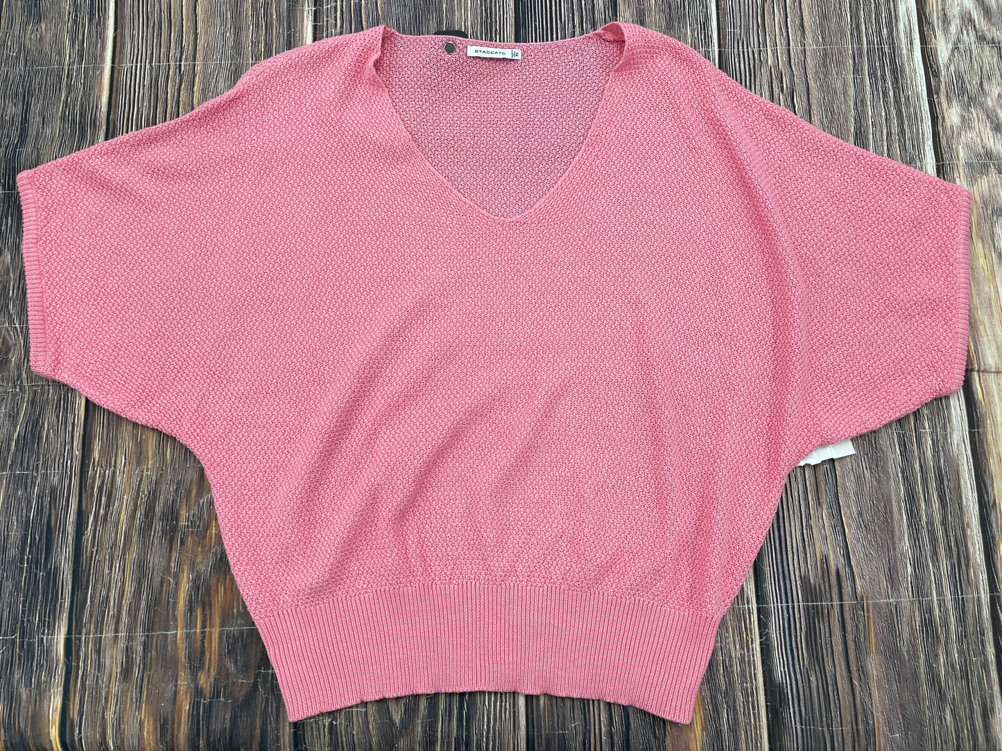 Sweater Short Sleeve By Staccato In Pink, Size: Xl