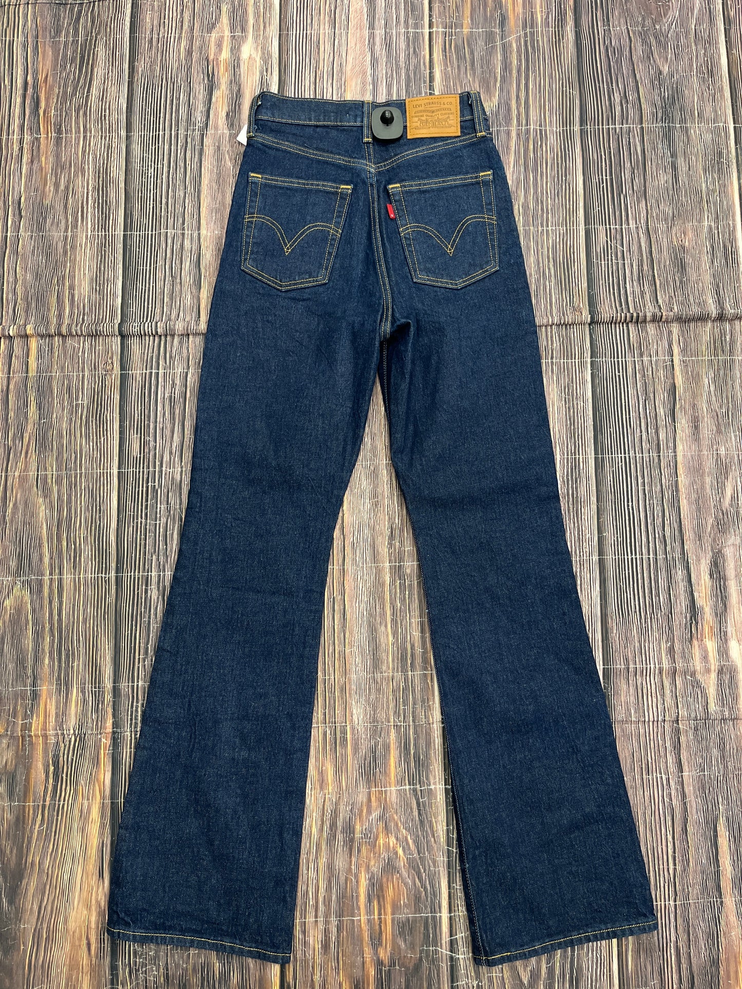 Jeans Boot Cut By Levis In Blue Denim, Size: 0p