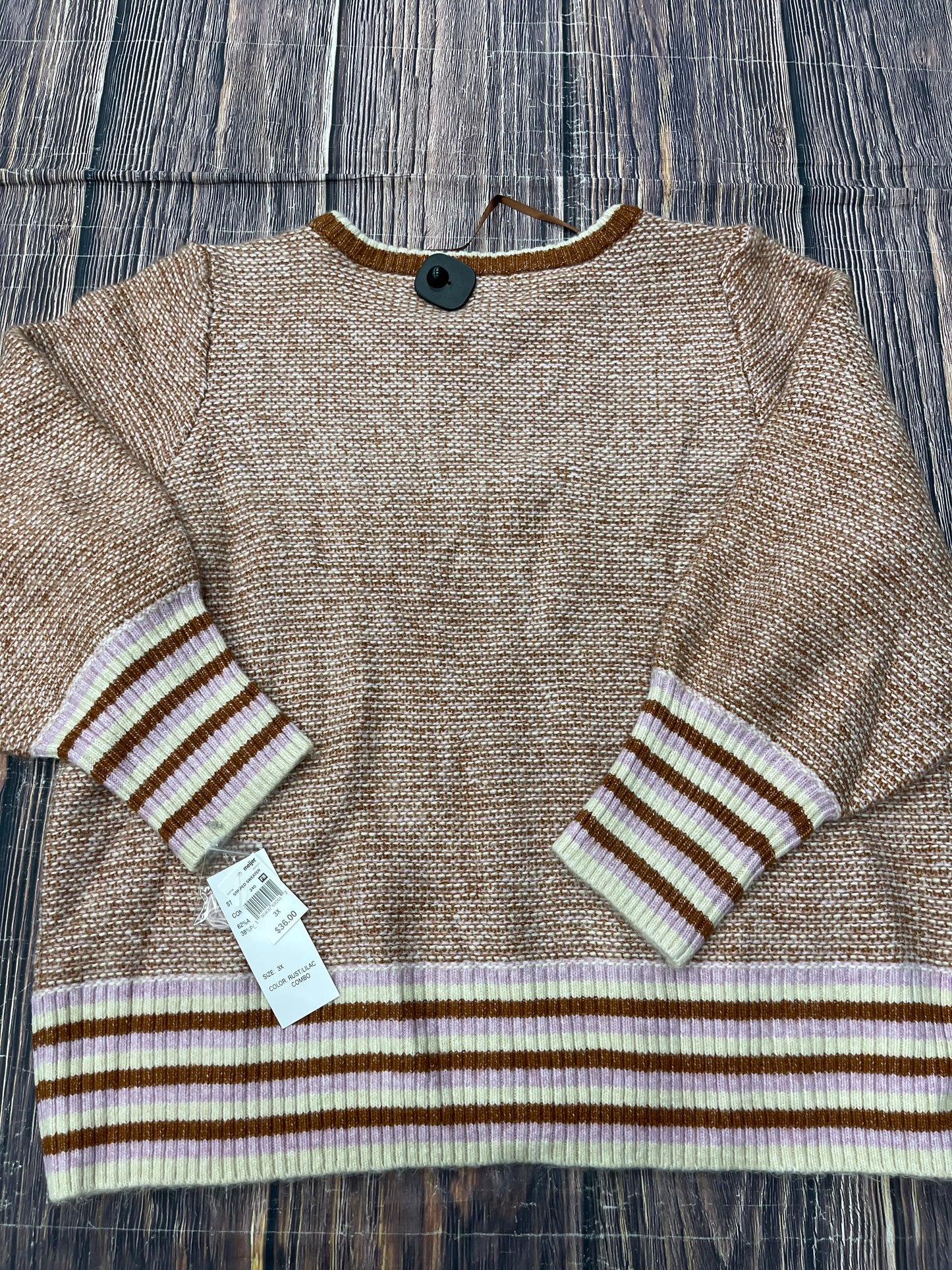 Sweater By Clothes Mentor In Tan, Size: 3x