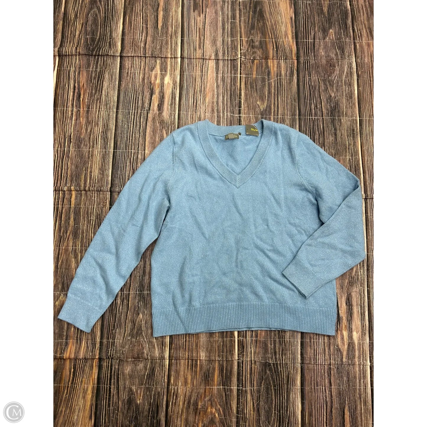Sweater By Style And Company In Blue, Size: 1x