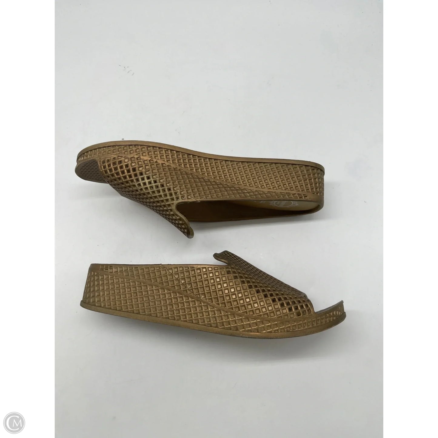 Sandals Heels Wedge By Jeffery Campbell In Gold, Size: 9