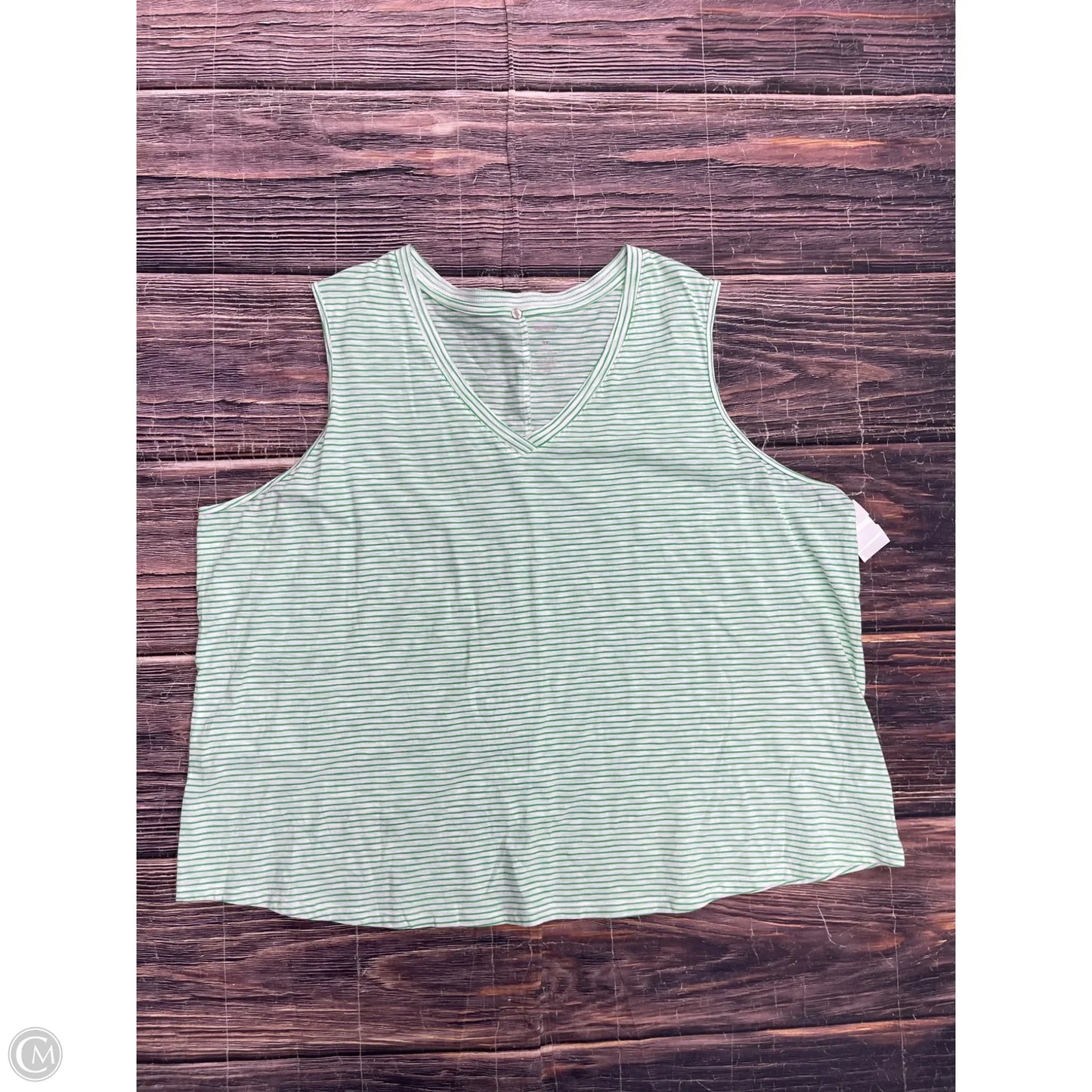 Top Sleeveless By Sonoma In Green, Size: 3x